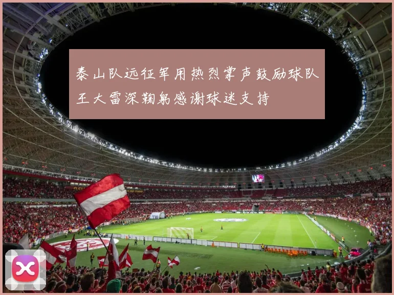 泰山队远征军用热烈掌声鼓励球队王大雷深鞠躬感谢球迷支持